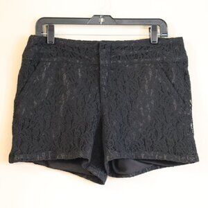 New one 5 one Black Lace Shorts Size 10